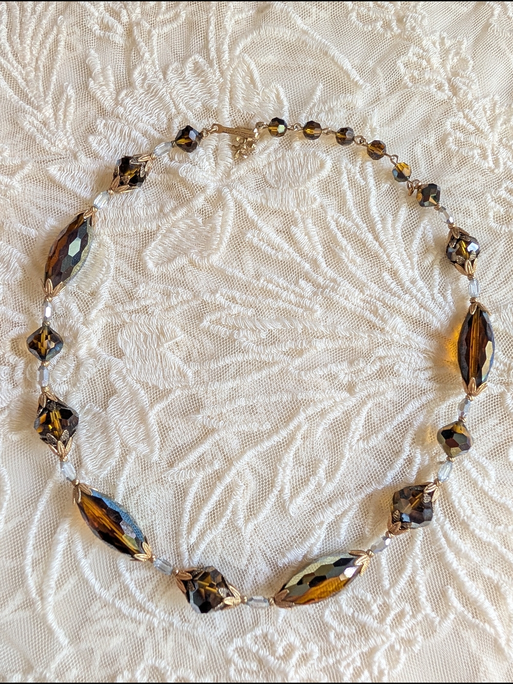 Vintage Vendome AB Autumn Crystal Necklace